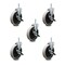 Service Caster 5 Inch Thermoplastic Wheel 1-3/8 Inch Grip Ring Stem Caster with Brakes, 5PK SCC-GR05S510-TPRS-SLB-716138-5 - alternate 1